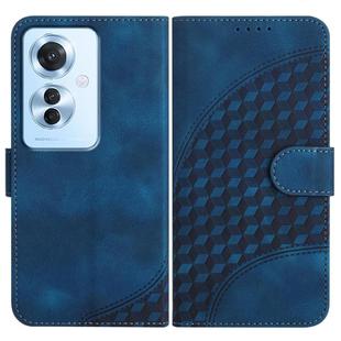 For OPPO Reno11 F / F25 Pro Elephant Head Embossed Phone Leather Case with Lanyard(Royal Blue)