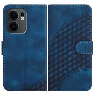 For OPPO Reno13 F 4G / 5G Elephant Head Embossed Phone Leather Case with Lanyard(Royal Blue)