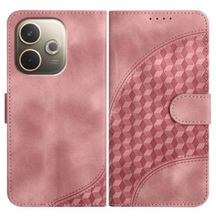For OPPO A5 Pro 5G Elephant Head Embossed Phone Leather Case with Lanyard(Pink)
