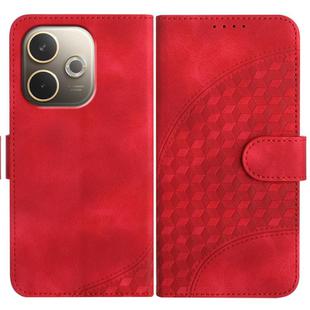 For OPPO A5 Pro 5G Elephant Head Embossed Phone Leather Case with Lanyard(Red)