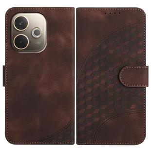 For OPPO A5 Pro 5G Elephant Head Embossed Phone Leather Case with Lanyard(Coffee)