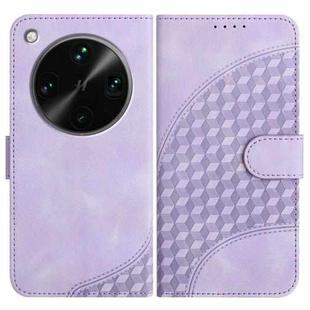 For OPPO Find X8 Ultra Elephant Head Embossed Phone Leather Case with Lanyard(Light Purple)