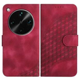 For OPPO Find X8 Ultra Elephant Head Embossed Phone Leather Case with Lanyard(Rose Red)