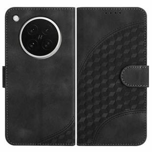 For OPPO Find X8s Elephant Head Embossed Phone Leather Case with Lanyard(Black)