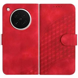 For OPPO Find X8s Elephant Head Embossed Phone Leather Case with Lanyard(Red)