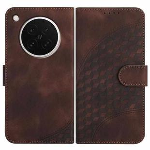 For OPPO Find X8s Elephant Head Embossed Phone Leather Case with Lanyard(Coffee)