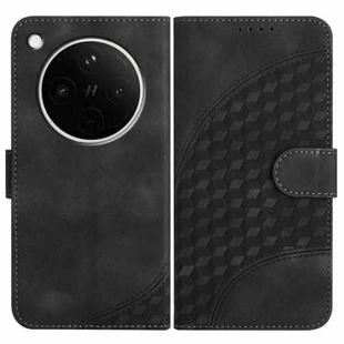 For OPPO Find X8s+ Elephant Head Embossed Phone Leather Case with Lanyard(Black)