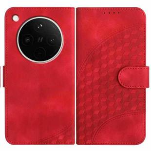 For OPPO Find X8s+ Elephant Head Embossed Phone Leather Case with Lanyard(Red)