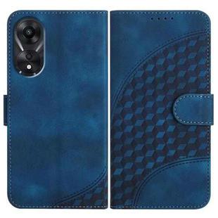 For OPPO A78 5G / A1x Elephant Head Embossed Phone Leather Case with Lanyard(Royal Blue)