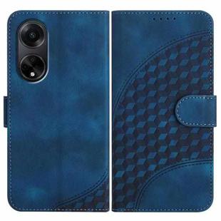 For OPPO A98 5G Elephant Head Embossed Phone Leather Case with Lanyard(Royal Blue)