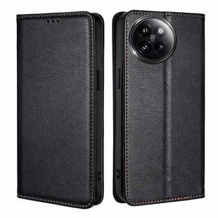 For Xiaomi Civi 4 Pro Gloss Oil Solid Color Magnetic Leather Phone Case(Black)