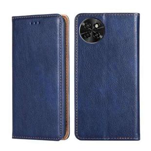 For Itel S23 4G Gloss Oil Solid Color Magnetic Leather Phone Case(Blue)