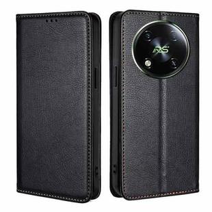 For Itel RS4 4G Gloss Oil Solid Color Magnetic Leather Phone Case(Black)