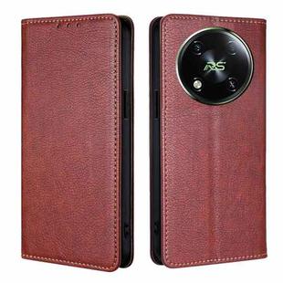 For Itel RS4 4G Gloss Oil Solid Color Magnetic Leather Phone Case(Brown)