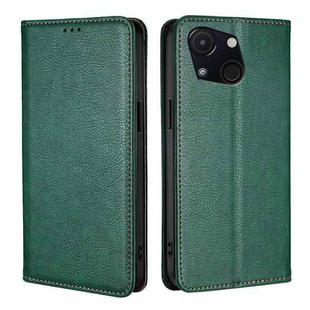 For Itel A50C 4G Gloss Oil Solid Color Magnetic Leather Phone Case(Green)