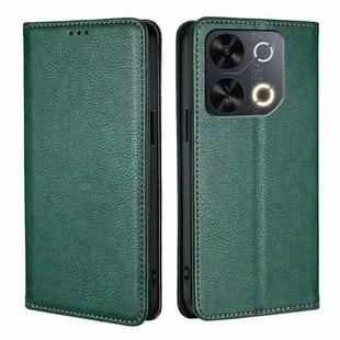 For Itel P65 Gloss Oil Solid Color Magnetic Leather Phone Case(Green)