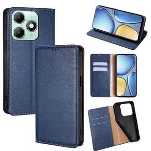 For itel A90 4G Gloss Oil Solid Color Magnetic Leather Phone Case(Blue)