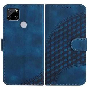 For Realme C12/C15/C25/C25s/7i Global/Narzo 20 YX0060 Elephant Head Embossed Phone Leather Case with Lanyard(Royal Blue)
