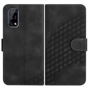 For Realme 7 5G/V5 5G/Q2 5G/Narzo 30 Pro 5G YX0060 Elephant Head Embossed Phone Leather Case with Lanyard(Black)