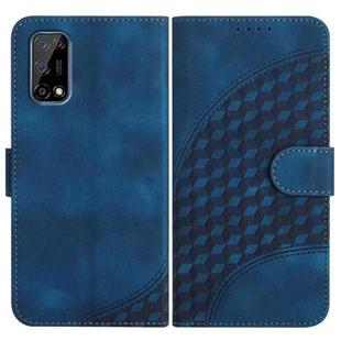 For Realme 7 5G/V5 5G/Q2 5G/Narzo 30 Pro 5G YX0060 Elephant Head Embossed Phone Leather Case with Lanyard(Royal Blue)