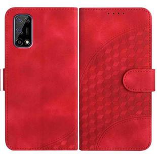 For Realme 7 5G/V5 5G/Q2 5G/Narzo 30 Pro 5G YX0060 Elephant Head Embossed Phone Leather Case with Lanyard(Red)