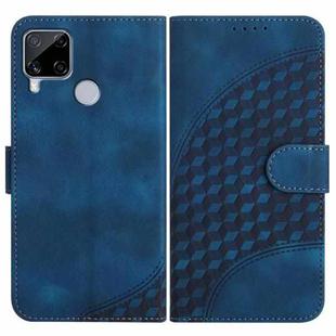 For Realme C15/C12/Narzo 20/7i Global YX0060 Elephant Head Embossed Phone Leather Case with Lanyard(Royal Blue)