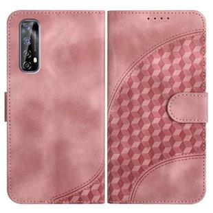 For Realme 7 4G/Narzo 20 Pro YX0060 Elephant Head Embossed Phone Leather Case with Lanyard(Pink)
