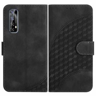 For Realme 7 4G/Narzo 20 Pro YX0060 Elephant Head Embossed Phone Leather Case with Lanyard(Black)