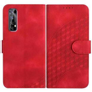 For Realme 7 4G/Narzo 20 Pro YX0060 Elephant Head Embossed Phone Leather Case with Lanyard(Red)