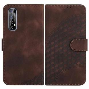 For Realme 7 4G/Narzo 20 Pro YX0060 Elephant Head Embossed Phone Leather Case with Lanyard(Coffee)