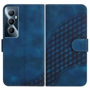 For Realme C65 4G YX0060 Elephant Head Embossed Phone Leather Case with Lanyard(Royal Blue)