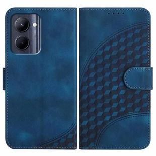 For Realme C33 2022 Global/2023 Global YX0060 Elephant Head Embossed Phone Leather Case with Lanyard(Royal Blue)