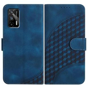 For Realme GT 5G / GT Neo Elephant Head Embossed Phone Leather Case with Lanyard(Royal Blue)