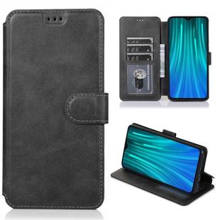 For Xiaomi Redmi Note 8 Pro Calf Texture Magnetic Buckle Horizontal Flip Leather Case with Holder & Card Slots & Wallet & Photo Frame(Black)