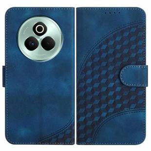 For Realme P3 Pro Elephant Head Embossed Phone Leather Case with Lanyard(Royal Blue)
