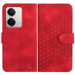 For Realme P3 Ultra 5G Elephant Head Embossed Phone Leather Case with Lanyard(Red)