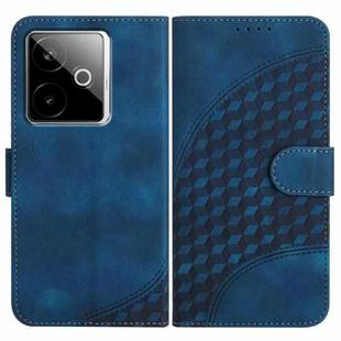 For Realme GT 7 India Elephant Head Embossed Phone Leather Case with Lanyard(Royal Blue)