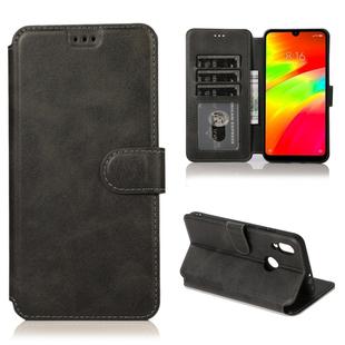 For Xiaomi Redmi 7 Calf Texture Magnetic Buckle Horizontal Flip Leather Case with Holder & Card Slots & Wallet & Photo Frame(Black)