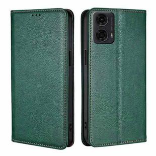 For Motorola Moto G24 4G Gloss Oil Solid Color Magnetic Leather Phone Case(Green)
