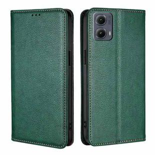 For Motorola Edge 5G 2024 Gloss Oil Solid Color Magnetic Leather Phone Case(Green)