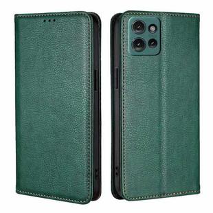 For Motorola Edge 50 5G Gloss Oil Solid Color Magnetic Leather Phone Case(Green)