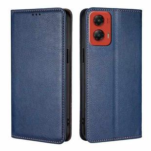 For Motorola Moto G Stylus 5G 2024 Gloss Oil Solid Color Magnetic Leather Phone Case(Blue)