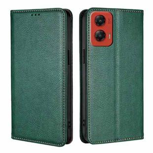 For Motorola Moto G Stylus 5G 2024 Gloss Oil Solid Color Magnetic Leather Phone Case(Green)