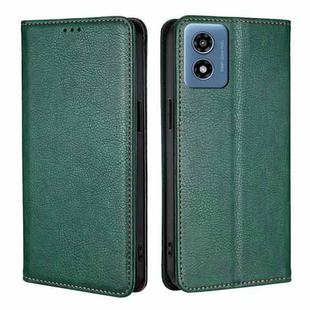 For Motorola Moto G 5G 2024 Gloss Oil Solid Color Magnetic Leather Phone Case(Green)