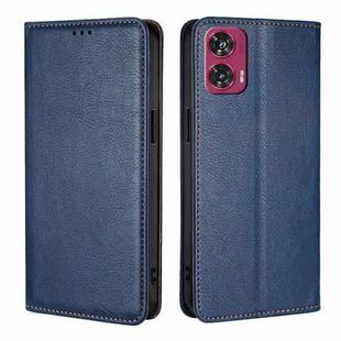 For Motorola Edge 50 Fusion 5G Gloss Oil Solid Color Magnetic Leather Phone Case(Blue)