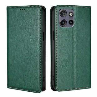 For Motorola Edge 50 Neo 5G Gloss Oil Solid Color Magnetic Leather Phone Case(Green)