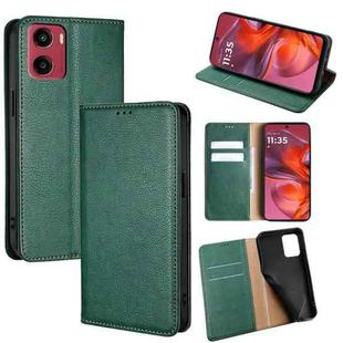 For Motorola Moto G05 Gloss Oil Solid Color Magnetic Leather Phone Case(Green)