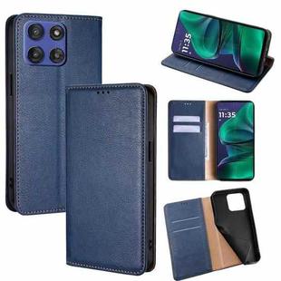 For Motorola Moto G Stylus 5G 2025 Gloss Oil Solid Color Magnetic Leather Phone Case(Blue)