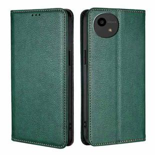 For Sharp Aquos wish4 Gloss Oil Solid Color Magnetic Leather Phone Case(Green)