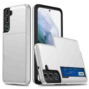 For Samsung Galaxy S25+ 5G Shockproof Armor Phone Case with Card Slot(White)